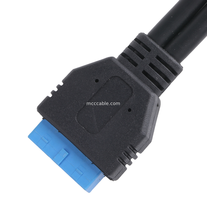USB 3.0 painel frontal placa-mãe 19/20 Pin Cable para USB Female Splitter Adaptador Conector de extensão