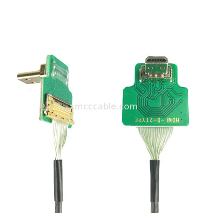Micro HDMI cabeça reta 20454-220-02 20455 20453 Micro HDMI-D-2 para  OEM / ODM