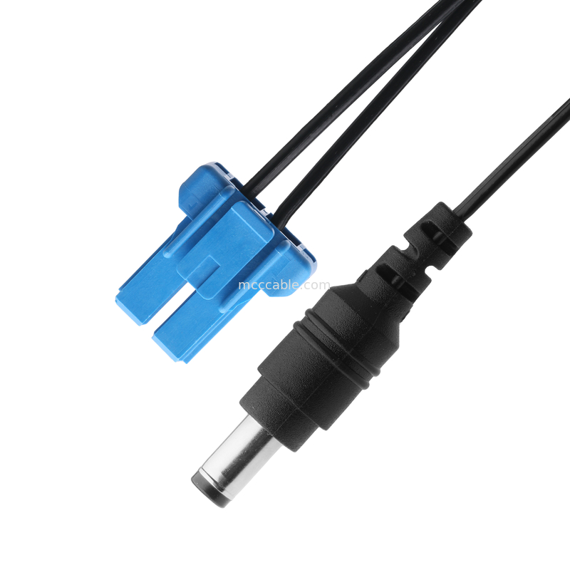 DC Plug 2.1 * 5.5mm Soldeiro Tipo PVC Aparição Moldar Para TE Casa Azul 2P Conector de cabo feminino