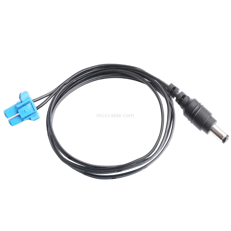 DC Plug 2.1 * 5.5mm Soldeiro Tipo PVC Aparição Moldar Para TE Casa Azul 2P Conector de cabo feminino