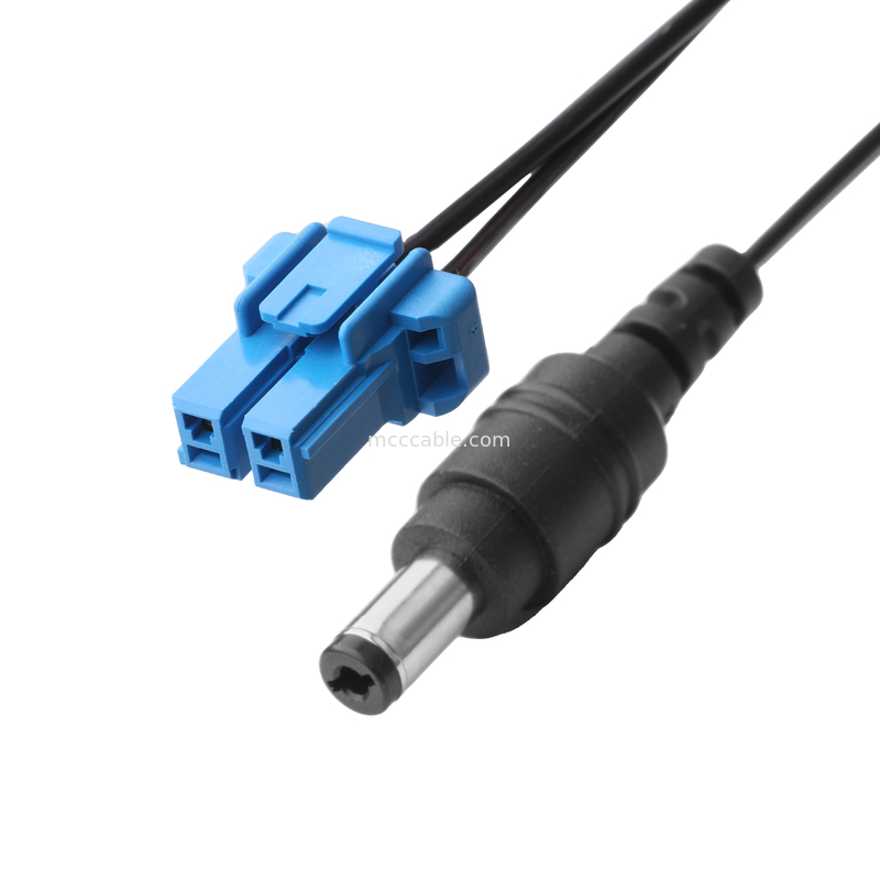 DC Plug 2.1 * 5.5mm Soldeiro Tipo PVC Aparição Moldar Para TE Casa Azul 2P Conector de cabo feminino