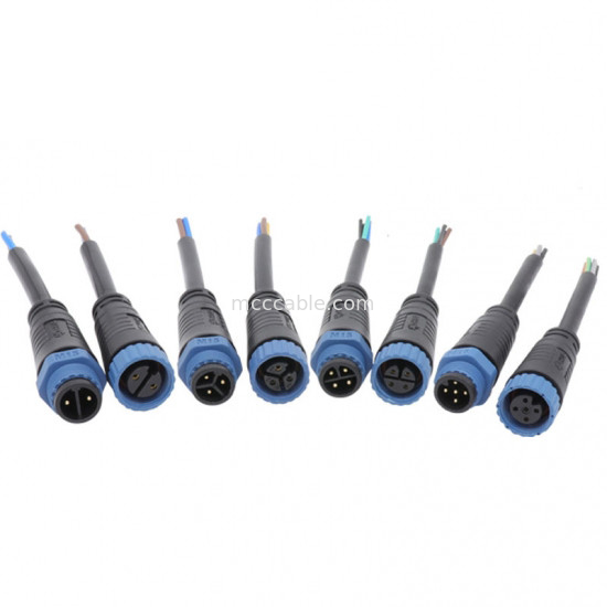 M15 Industrial 2, 3 Pin Conector Circular M15 Tipo de solda Conector de montagem impermeável IP67