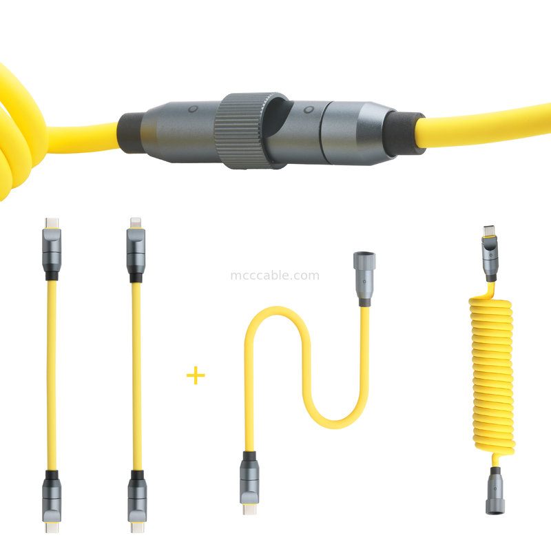 Micro coaxial USB 4.0 raio 4 cabo com 240W de carregamento e transferência de dados raios-rápido 40Gbps