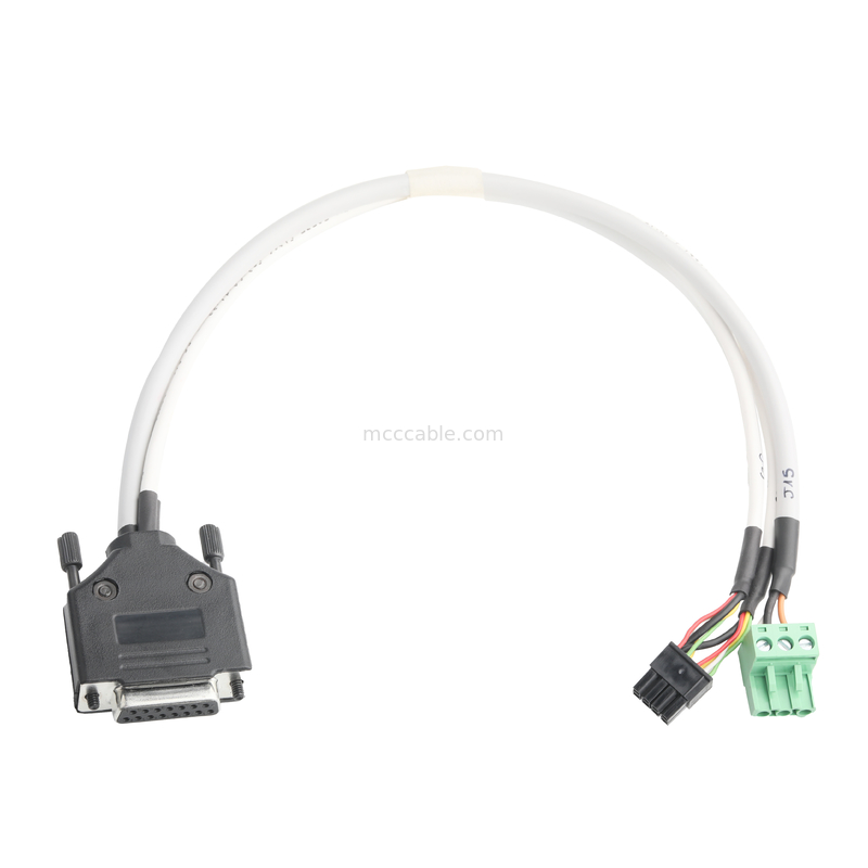 Adaptador de cabo LVDS DB-15P FEMEMENA para HSG 43025-0800 8P e 691352710003 3P Terminal macho verde Cabo de conector OEM/ODM