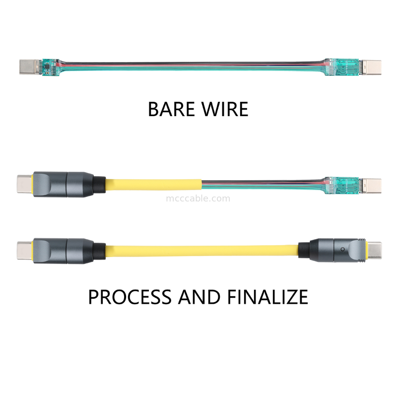 Micro coaxial USB 4.0 raio 4 cabo com 240W de carregamento e transferência de dados raios-rápido 40Gbps