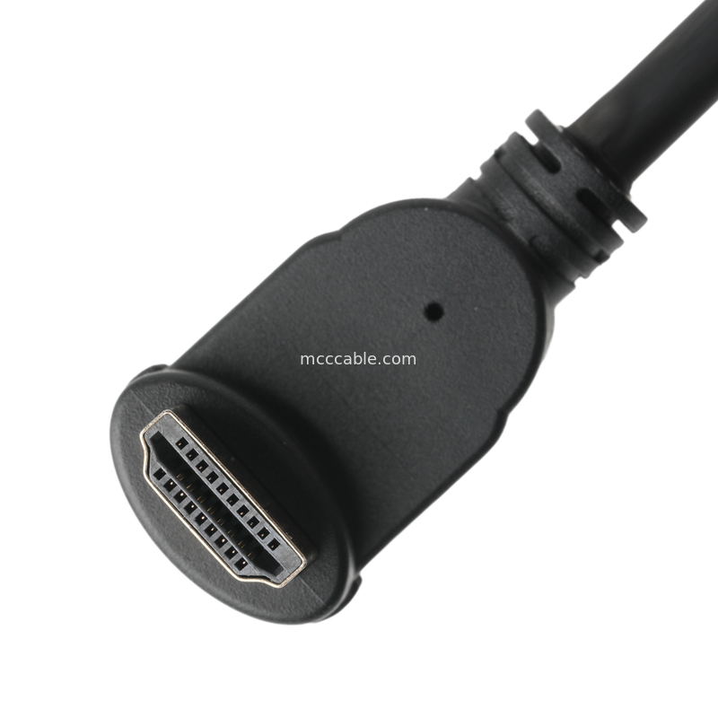 Associação de conectores de cabos LCD HDMI de 19 pin masculino vertical HDMI-A para 19 pin feminino