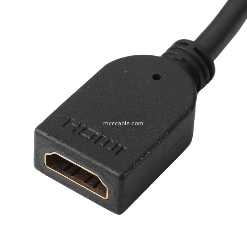 Associação de conectores de cabos LCD HDMI de 19 pin masculino vertical HDMI-A para 19 pin feminino
