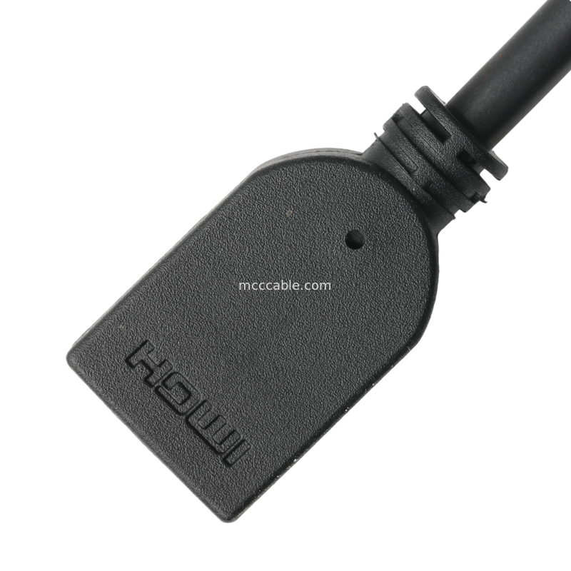 Associação de conectores de cabos LCD HDMI de 19 pin masculino vertical HDMI-A para 19 pin feminino