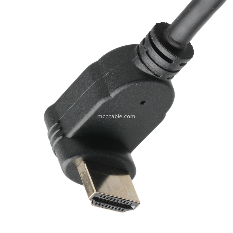 Associação de conectores de cabos LCD HDMI de 19 pin masculino vertical HDMI-A para 19 pin feminino