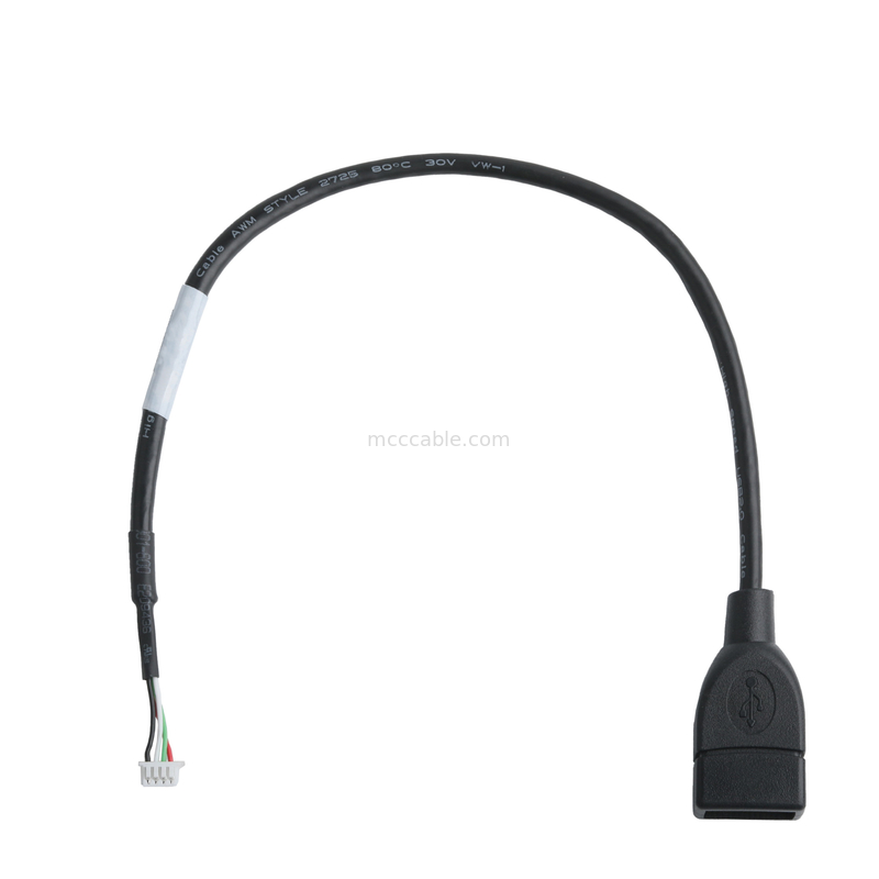 Conjunto de cabo USB para IC7 USB-A 2.0 receptáculo para Molex 51021-0400 RM 1.25mm 4Pin Adaptador de expansão externa