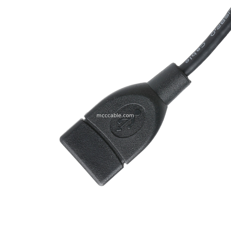 Conjunto de cabo USB para IC7 USB-A 2.0 receptáculo para Molex 51021-0400 RM 1.25mm 4Pin Adaptador de expansão externa