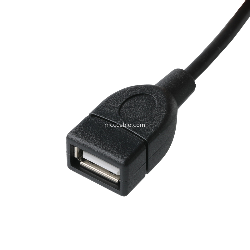 Conjunto de cabo USB para IC7 USB-A 2.0 receptáculo para Molex 51021-0400 RM 1.25mm 4Pin Adaptador de expansão externa