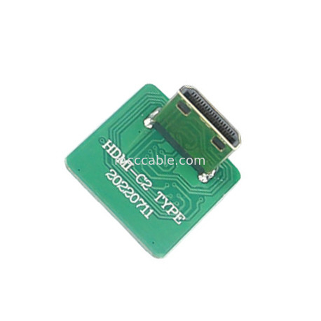 Mini Hdmi Elbow Head Hd Adaptador de cabo mini Hdmi-C2 para 20525-020E-02 para a placa Conector lateral passo 0,4 mm