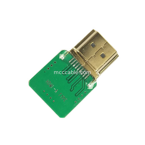 Adaptadores de conector 20525-020E-02 para o tipo Hdmi Adaptador de cabo Hdmi cabeça reta Hdmi-A passo 0,4mm