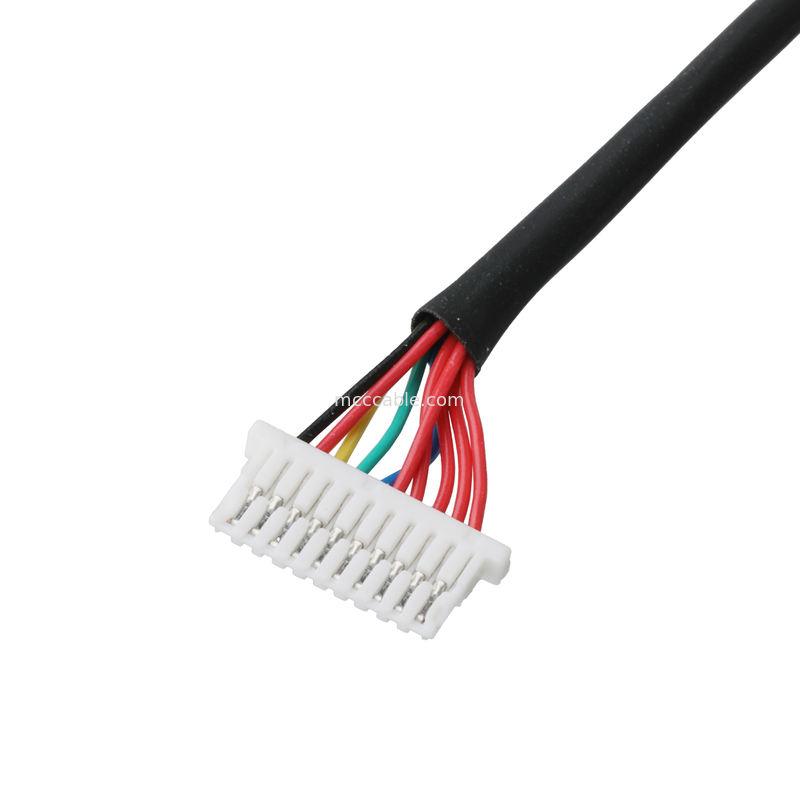 Cabos de vídeo 10P JST SHLP-10V-S-B para arneses semi-desmontados conjuntos de cabos coaxial personalizados Arneses de fios automotivos