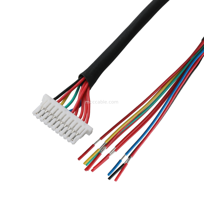 Cabos de vídeo 10P JST SHLP-10V-S-B para arneses semi-desmontados conjuntos de cabos coaxial personalizados Arneses de fios automotivos