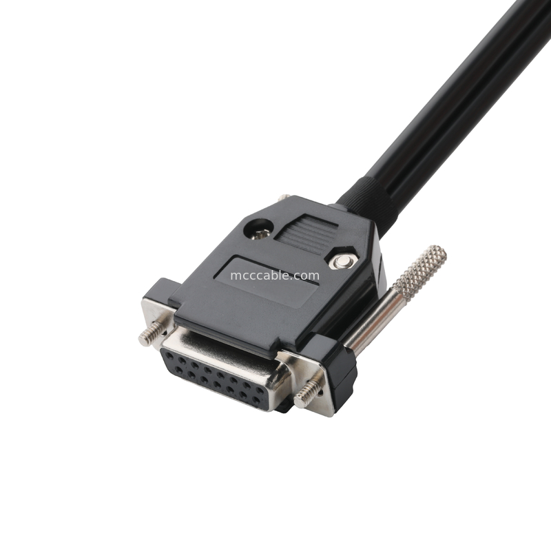 Conectores de cabo industrial personalizados DB-15P Fêmea para HSG 43025-0800 passo 3,0 mm e 691352710003 passo 5,8 mm