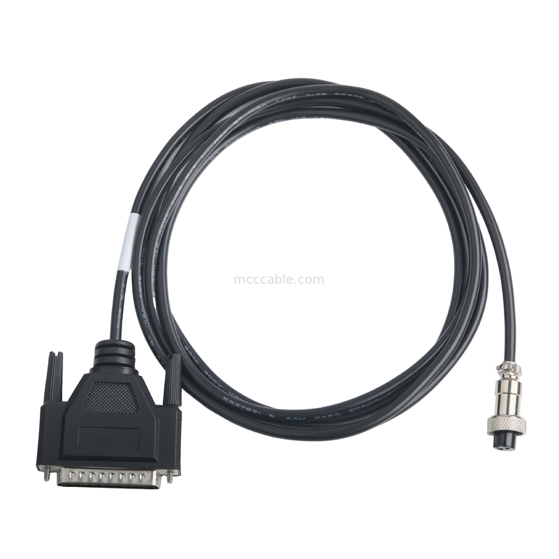 Conector CLEAR PVC 30P D-SUB FEMMALE para GX12 M12-2P Conectores de montagem de cabos personalizados OEM/ODM