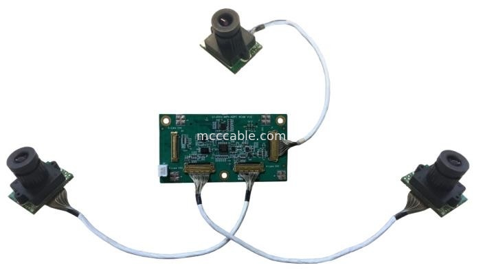 Micro Coax LI-JXAV-MIPI-ADPT-4CAM placa de câmera e conector de câmera de design FAW-1233-02 cabo OEM/ODM