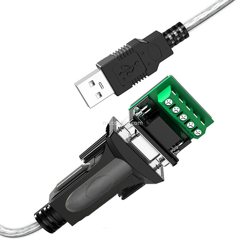 USB-A para RS485 Port Serial DB9 Industrial Digital Signal Cable, Suporte a Customização de Interface Diferente