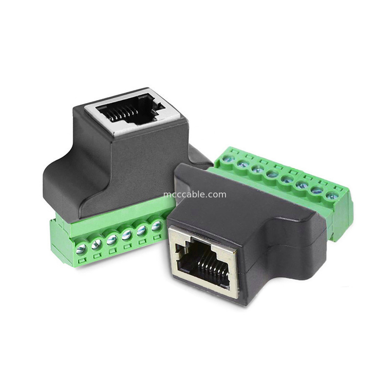 RJ45 Portão Serial para Conector de Terminal de Parafuso de 8 Pins, RJ45 8p8c para Conector de Terminal de Parafuso de 8 Pins