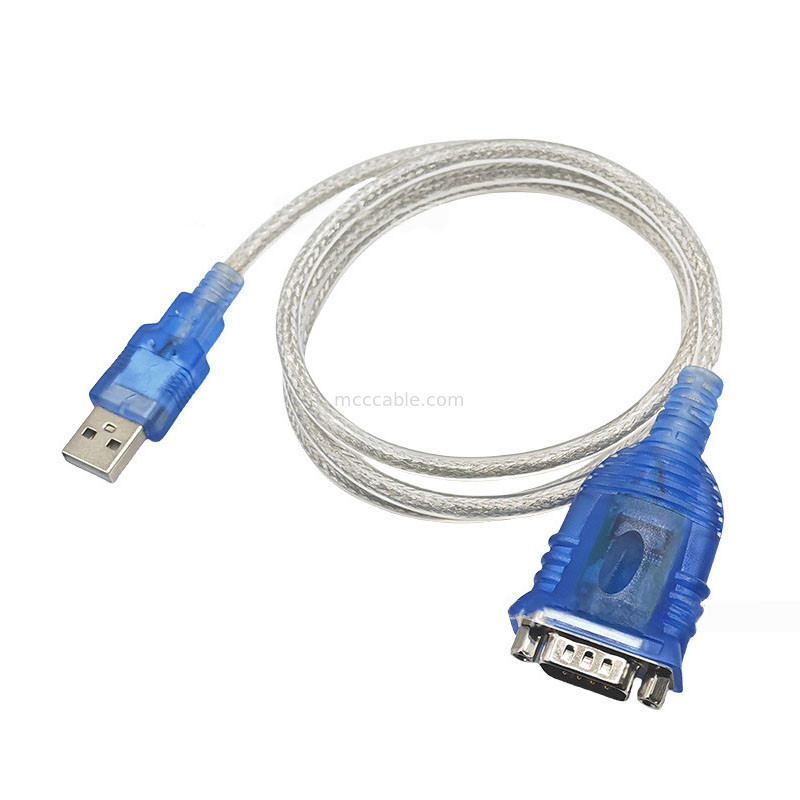 PL2303GT USB para cabo serial USB-A para DB-9P Conector Interface, protocolo RS232-340 Serial, Suporta comprimento de cabo personalizado