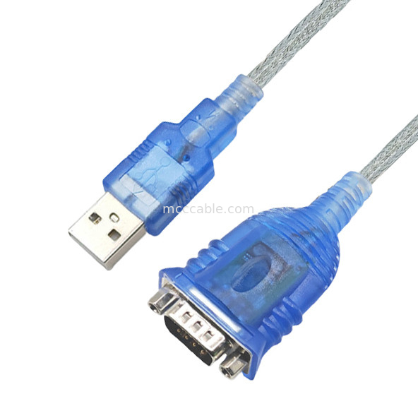 PL2303GT USB para cabo serial USB-A para DB-9P Conector Interface, protocolo RS232-340 Serial, Suporta comprimento de cabo personalizado