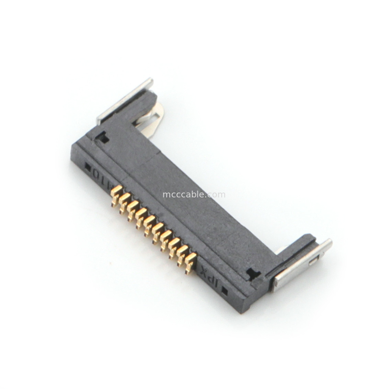 20345-010T-32R 20347-310T-12R 0,5 mm de inclinação, conector micro-coaxial tipo acoplamento horizontal
