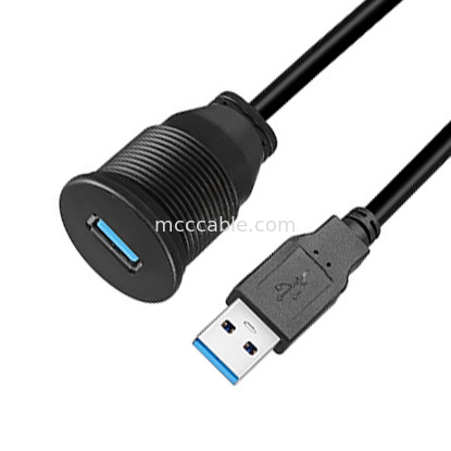 Armadilha personalizada USB3.0 calbe Cable de painel de instrumentos de carro cabeça redonda USB3.0 cabo de extensão macho a fêmea cabo à prova d'água