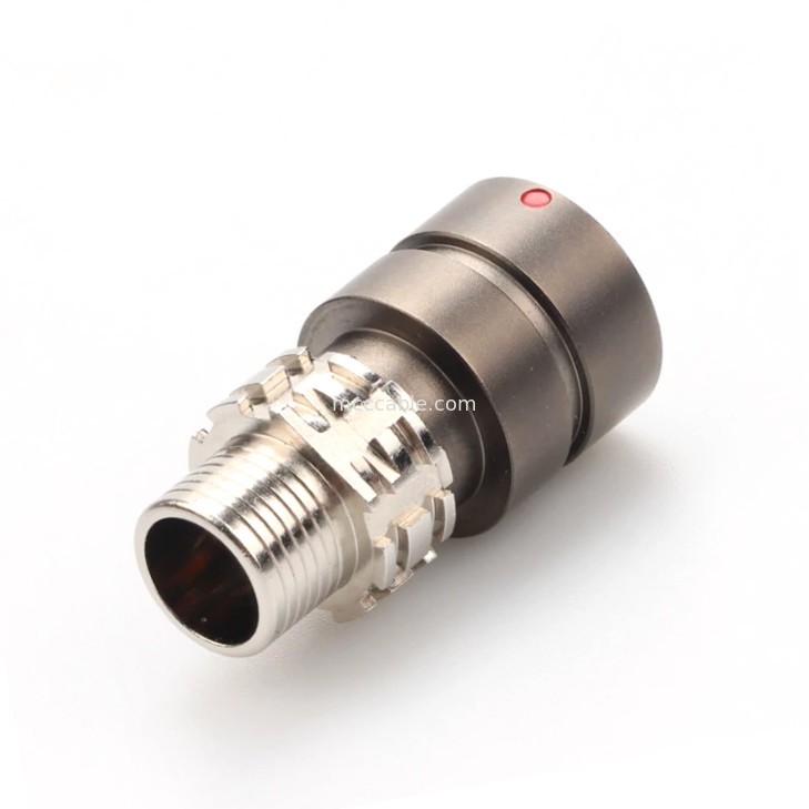Conector impermeável militar masculino e feminino de série R industrial, nível de proteção chega a IP6K8