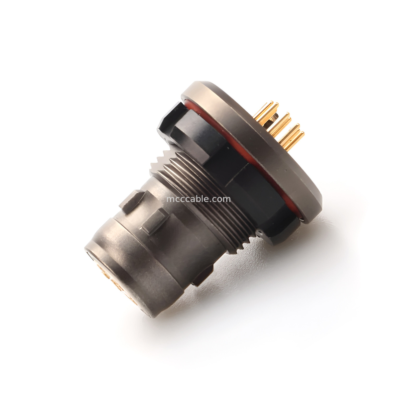 Conector impermeável militar masculino e feminino de série R industrial, nível de proteção chega a IP6K8