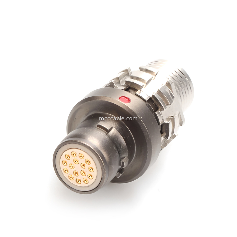 Conector impermeável militar masculino e feminino de série R industrial, nível de proteção chega a IP6K8