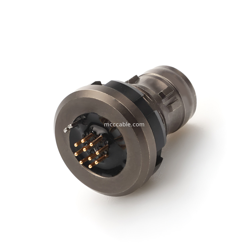 Conector impermeável militar masculino e feminino de série R industrial, nível de proteção chega a IP6K8