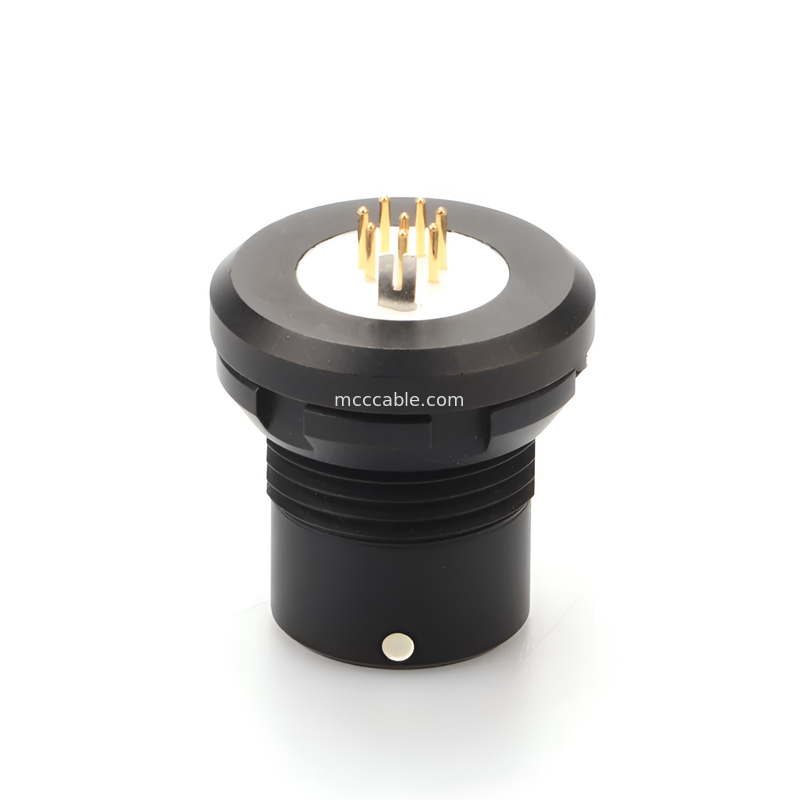 Conector circular à prova d'água industrial Conector militar feminino da série X 8P - Transmissão de dados de alta velocidade