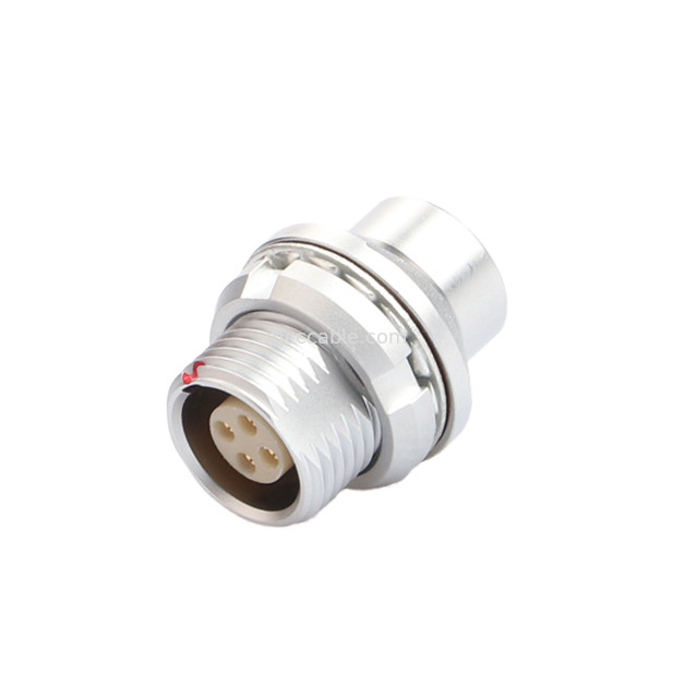 Conector circular industrial série B Z13 4Pin Conector feminino Soquete fechado de vácuo fixo externo
