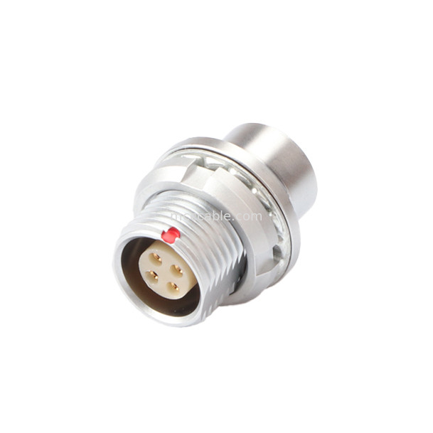 Conector circular industrial série B Z13 4Pin Conector feminino Soquete fechado de vácuo fixo externo