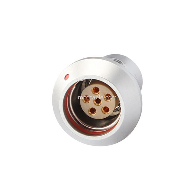 Conector de auto-bloqueio de puxa-puxa Conectores circulares Série B Z8 6Pin Feminino