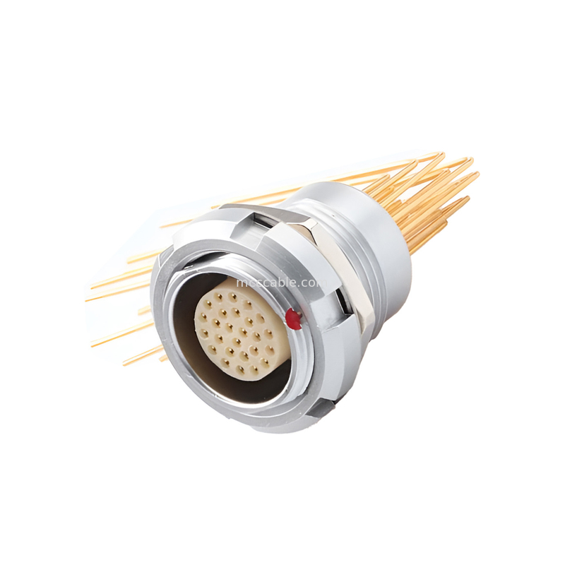 Conector circular Push Pull da série B Tipo multi-núcleo 2~32 núcleos núcleo da agulha de soldagem (direita ou em ângulo)