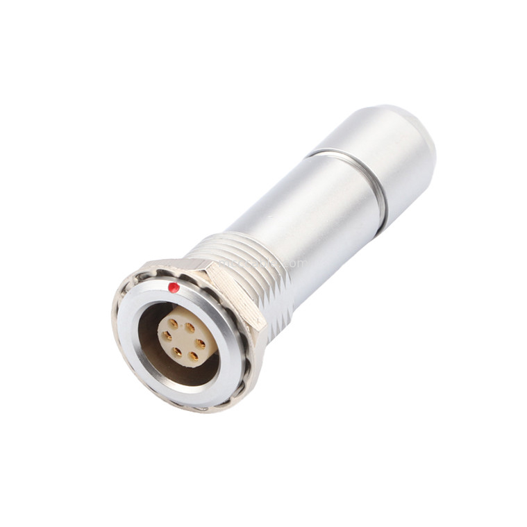 Conector circular à prova d'água industrial Série B Z10 6P Feminino Clampo de cabo de noz dupla universal para fixação do cabo
