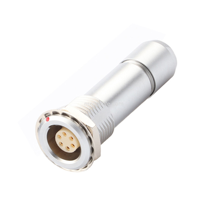 Conector circular à prova d'água industrial Série B Z10 6P Feminino Clampo de cabo de noz dupla universal para fixação do cabo