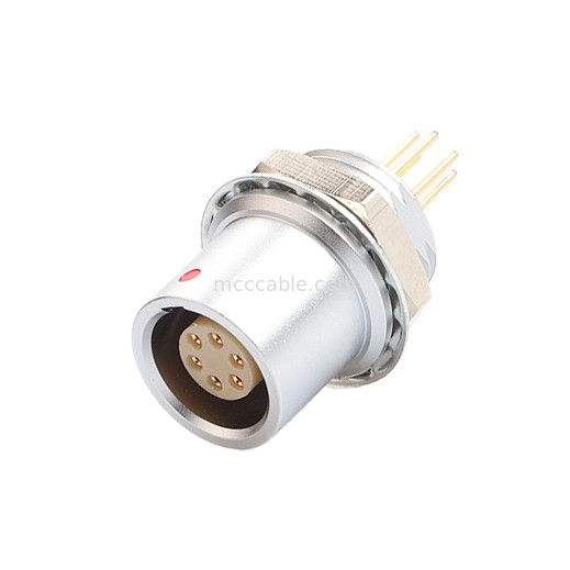 Conector de bloqueio automático de puxa-puxa Controle industrial circular Série B Z6 Conector de 6 pinos Sensor de sinal de 6 pinos para mulher
