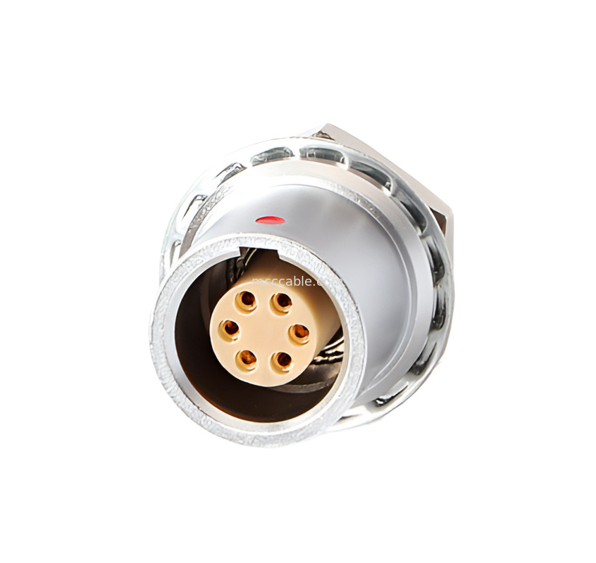 Conector de bloqueio automático de puxa-puxa Controle industrial circular Série B Z6 Conector de 6 pinos Sensor de sinal de 6 pinos para mulher