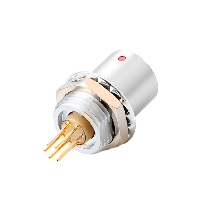 Conector de bloqueio automático de puxa-puxa Controle industrial circular Série B Z6 Conector de 6 pinos Sensor de sinal de 6 pinos para mulher