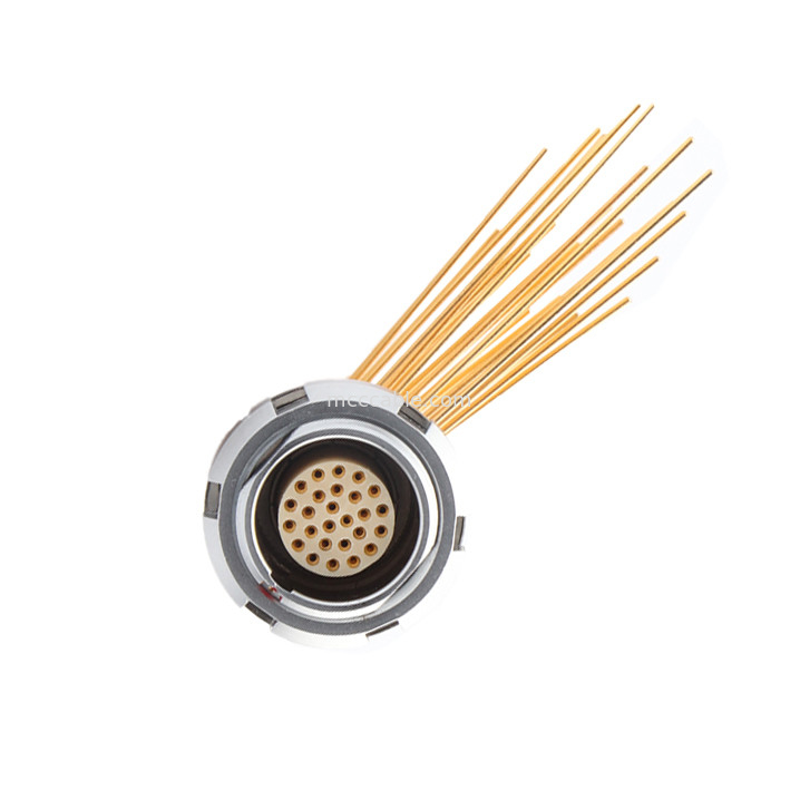 Conector circular à prova d'água Z2 26Pin Double Nut 90° Ângulo Pin Core interno e externo