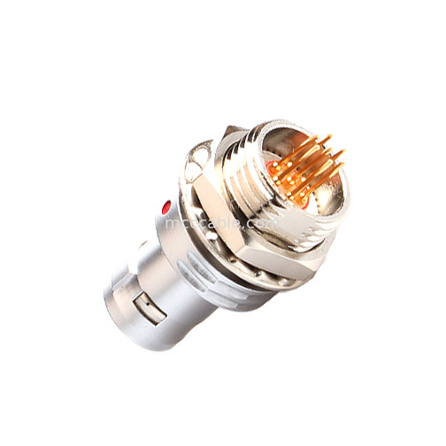 Conector circular T9 7Pin Conector fixo de tubulação fixa de equipamento aeroespacial médico militar