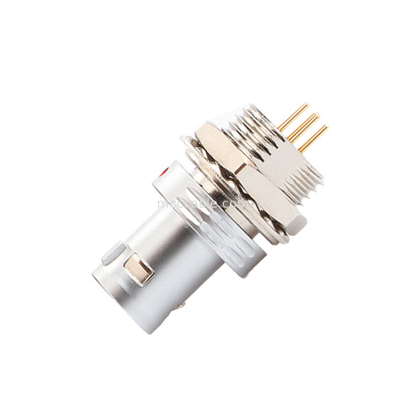 Conector circular T9 7Pin Conector fixo de tubulação fixa de equipamento aeroespacial médico militar