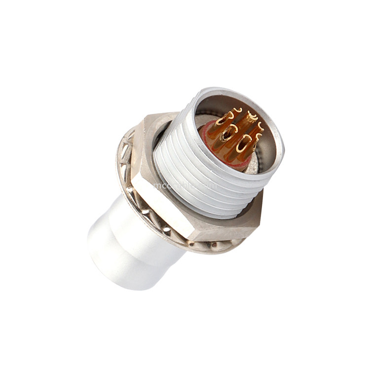 Push-pull auto-bloqueio T2 8Pin painel de conector circular fixo sem dispositivo de bloqueio solução industrial