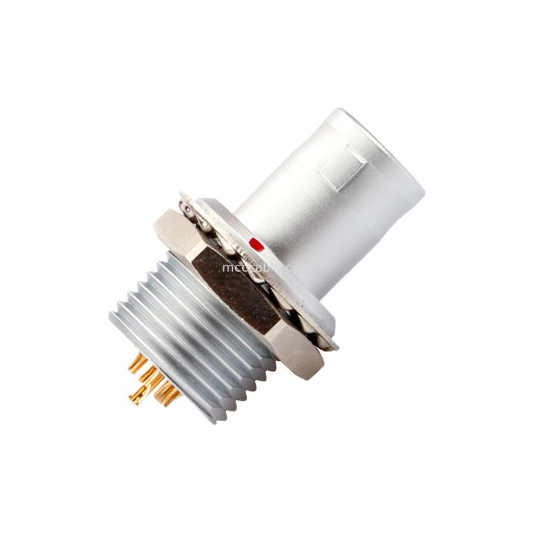 Push-pull auto-bloqueio T2 8Pin painel de conector circular fixo sem dispositivo de bloqueio solução industrial
