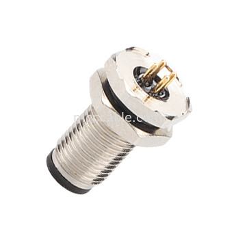Conector circular M5 código-A série impermeável painel flange PCB macho Socket suporte 3-core e 4-core personalização IP67