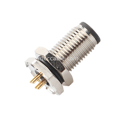 Conector circular M5 código-A série impermeável painel flange PCB macho Socket suporte 3-core e 4-core personalização IP67